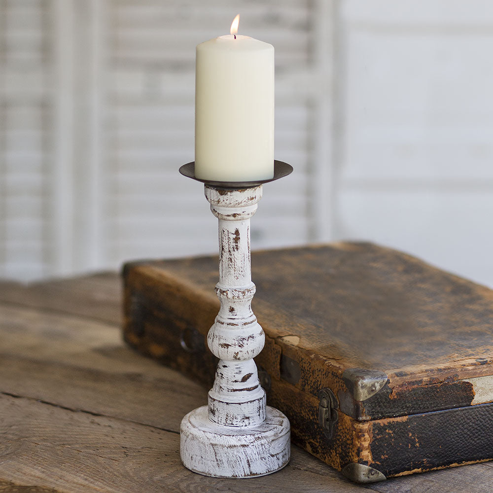 ROUND WOOD PILLAR CANDLE