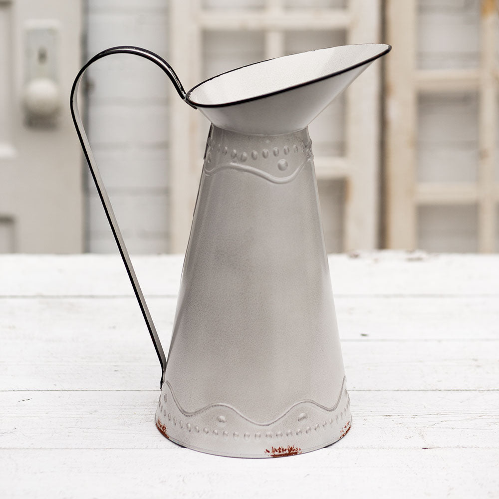 GREY NARROW PITCHER