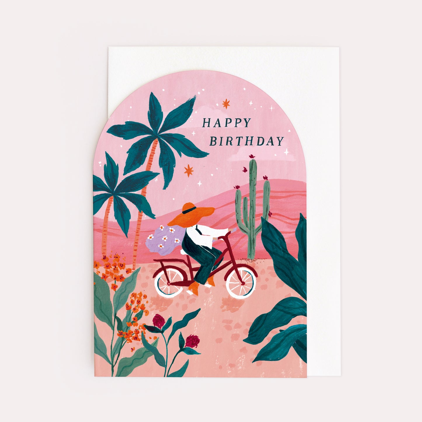 SUNSET BIKE HAPPY BIRTHDAY CARD