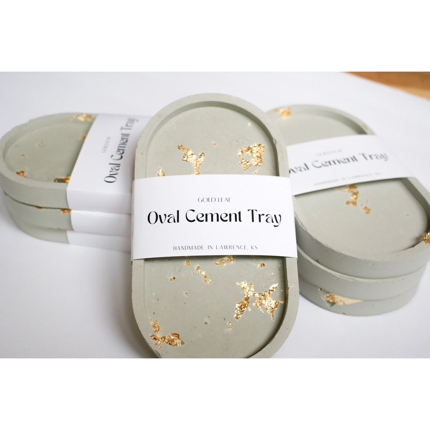 CEMENT AND GOLD LEAF TRAY