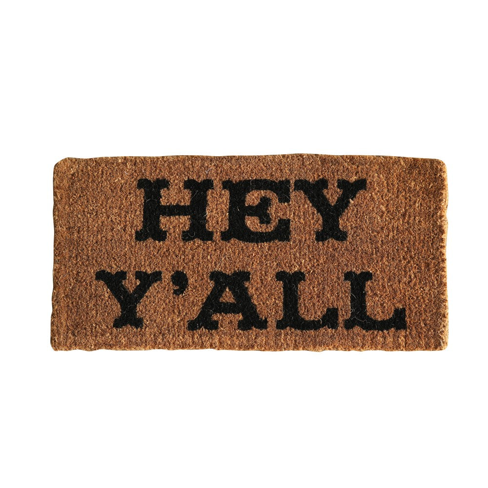 HEY Y'ALL DOORMAT