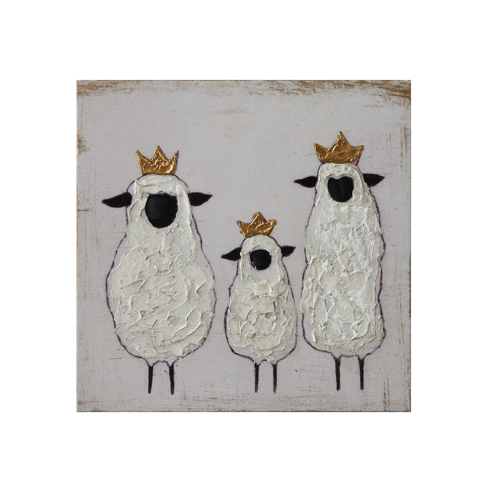 SHEEP WOOD WALL DECOR