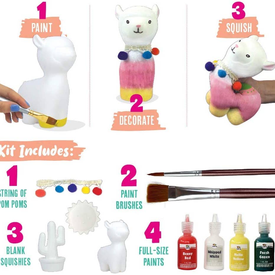 PAINT YOUR OWN SQUISHY - ALPACA + CACTUS