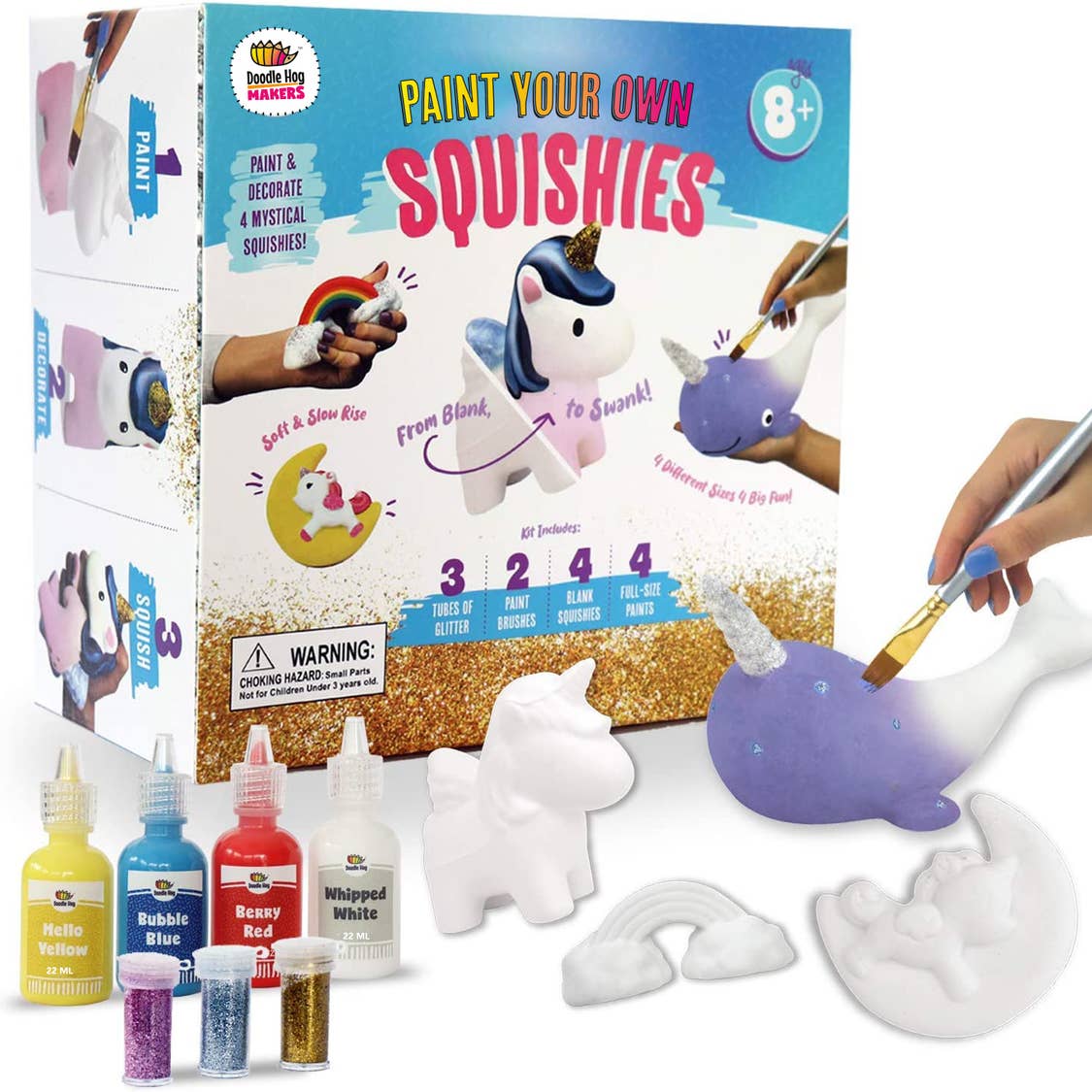 PAINT YOUR OWN SQUISHY - UNICORN + RAINBOW