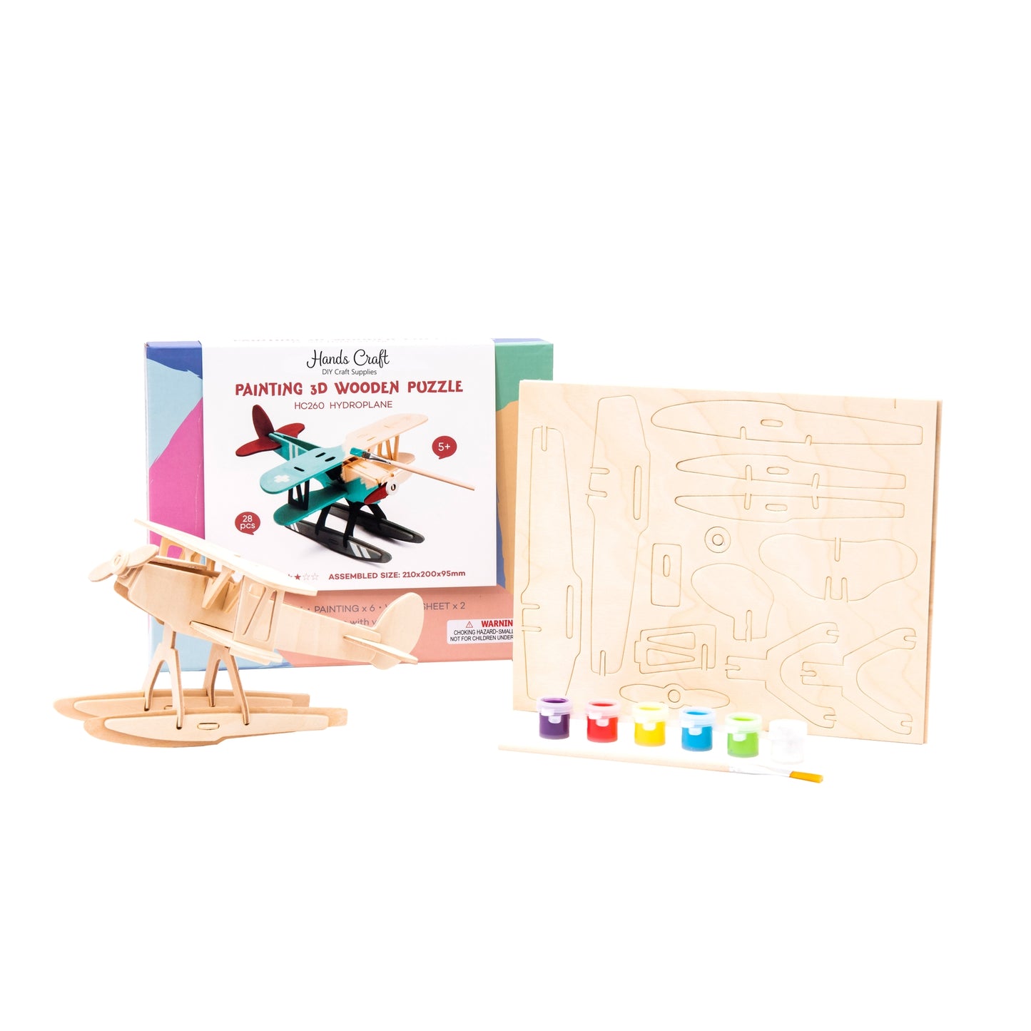 3D WOODEN PUZZLE PAINT KIT