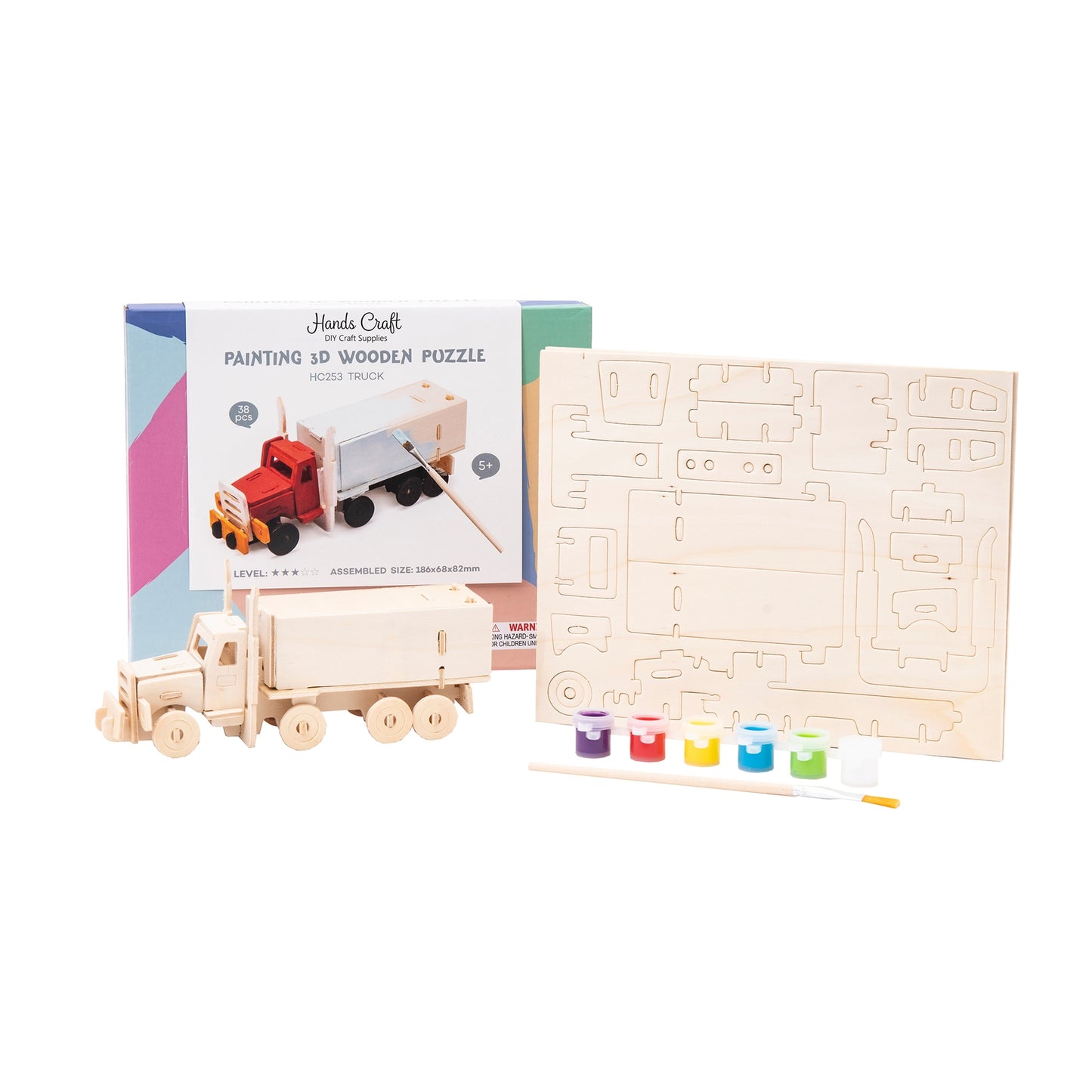 3D WOODEN PUZZLE PAINT KIT