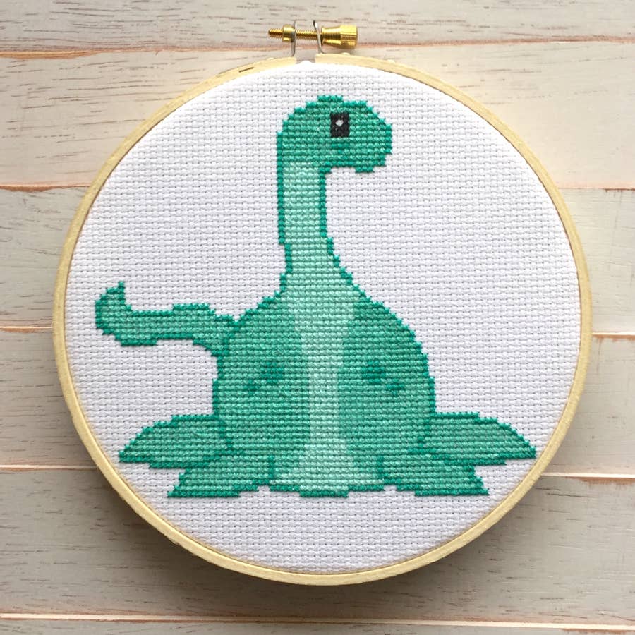 LOCHNESS MONSTER CROSS STITCH