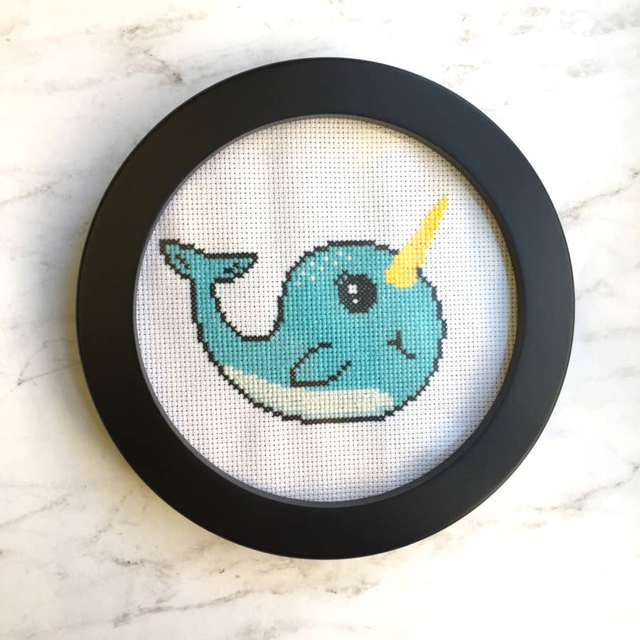NARWHAL CROSS STITCH