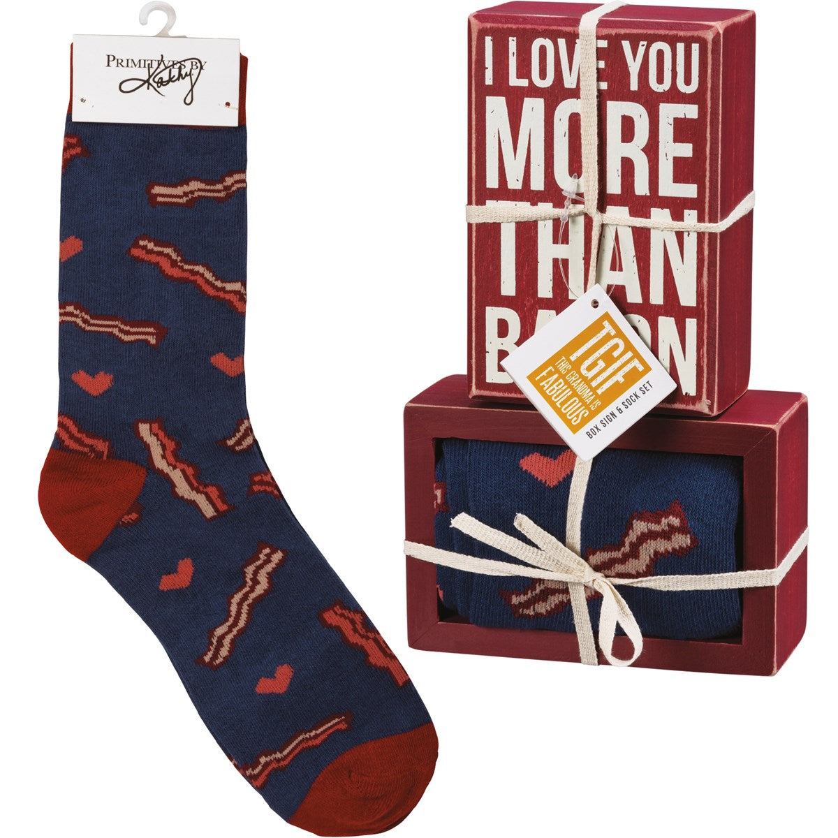 LOVE YOU MORE THAN BACON - SIGN + BOX SET