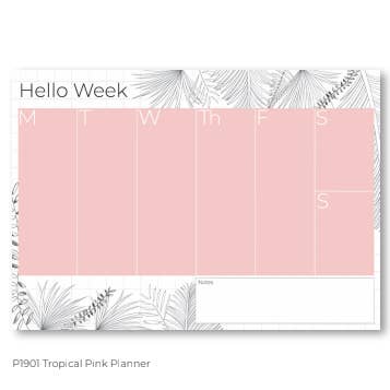 PINK TROPICAL WEEKLY PLANNER