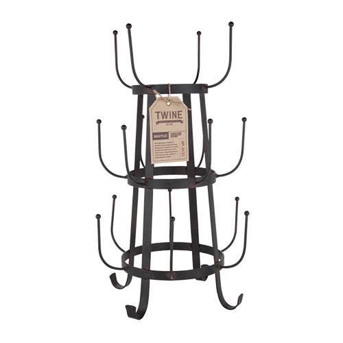 RUSTIC IRON DRINKWARE HOLDER