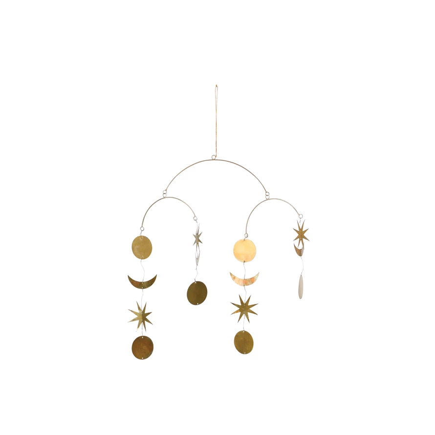 BRASS STAR AND MOON MOBILE