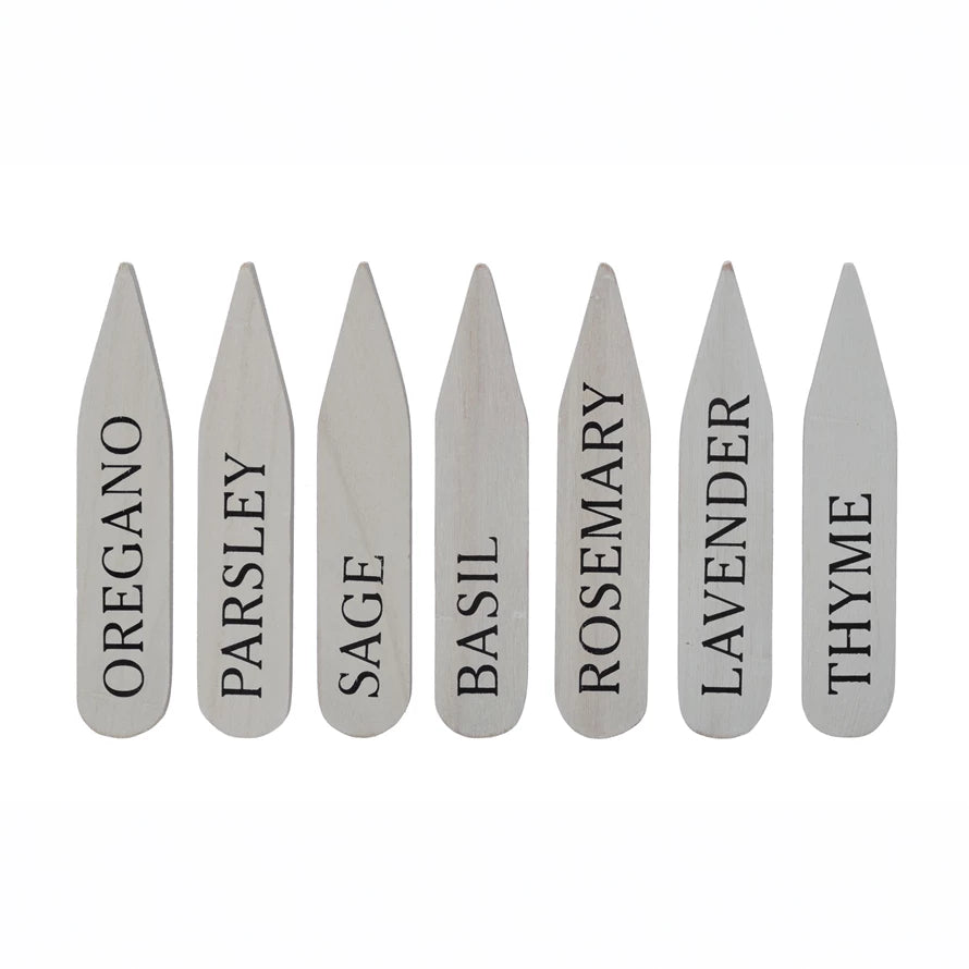 WOOD HERB GARDEN MARKERS