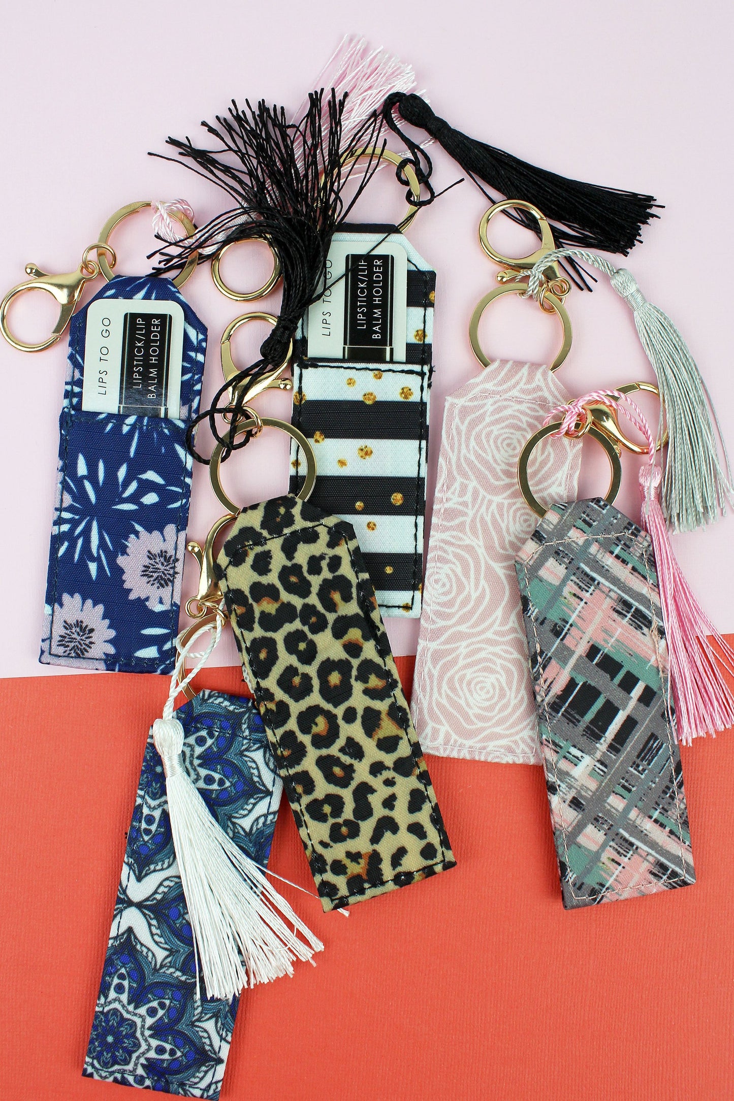 FASHION LIPSTICK/BALM HOLDER KEYCHAIN
