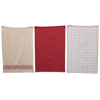 3 PACK TOWEL-RED