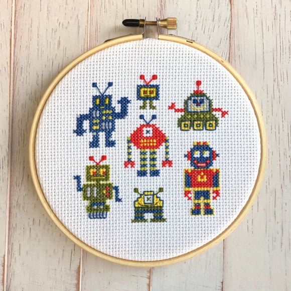 ROBOT COUNTED CROSS STITCH