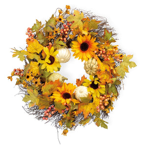 SUNFLOWER & GOURD WREATH