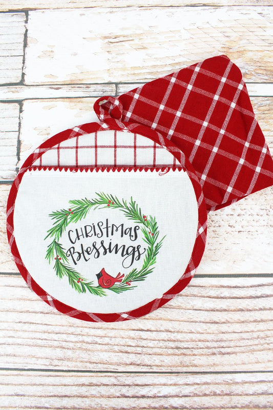 MERRY LITTLE CHRISTMAS HOT PAD + TEA TOWEL
