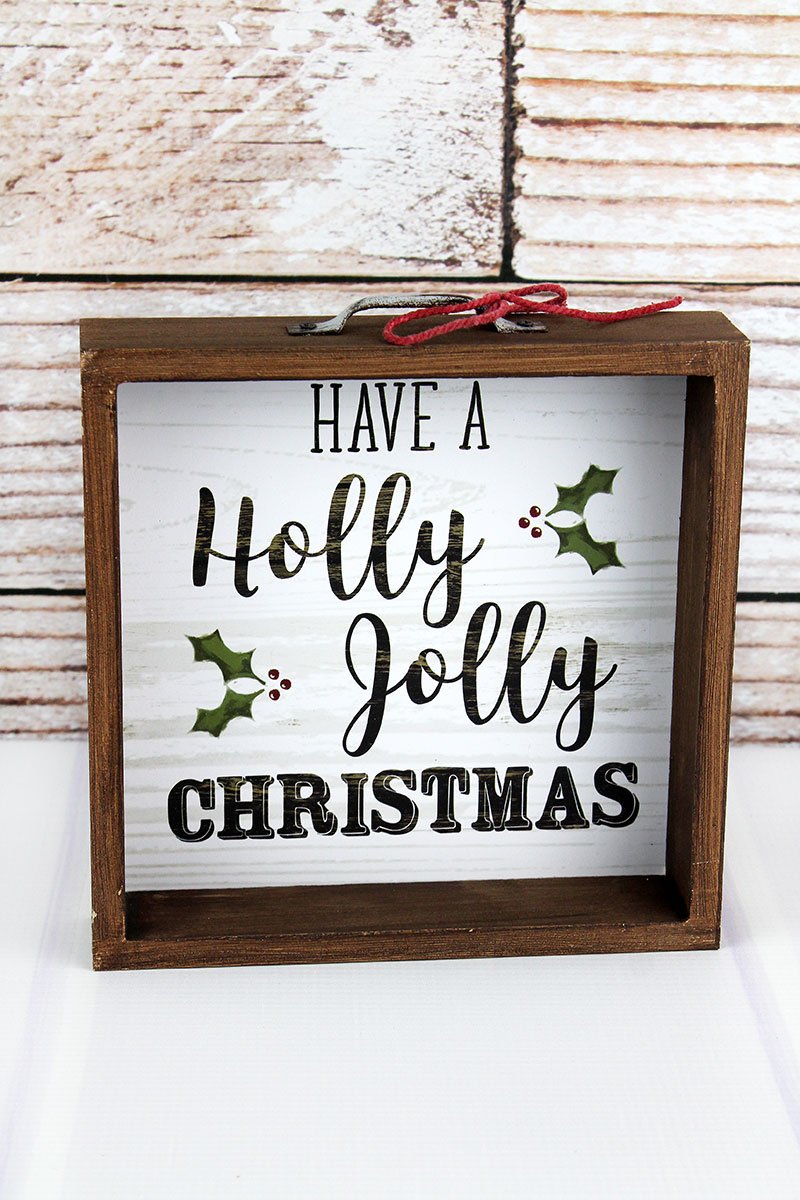 HOLLY JOLLY CHRISTMAS WOOD SIGN