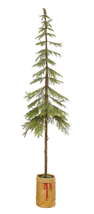 81" FAUX PINE TREE IN PAPER BAG