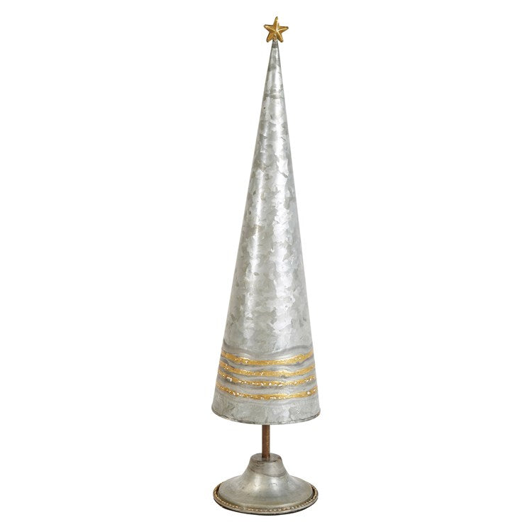 GALVANIZED METAL CONE CHRISTMAS TREE