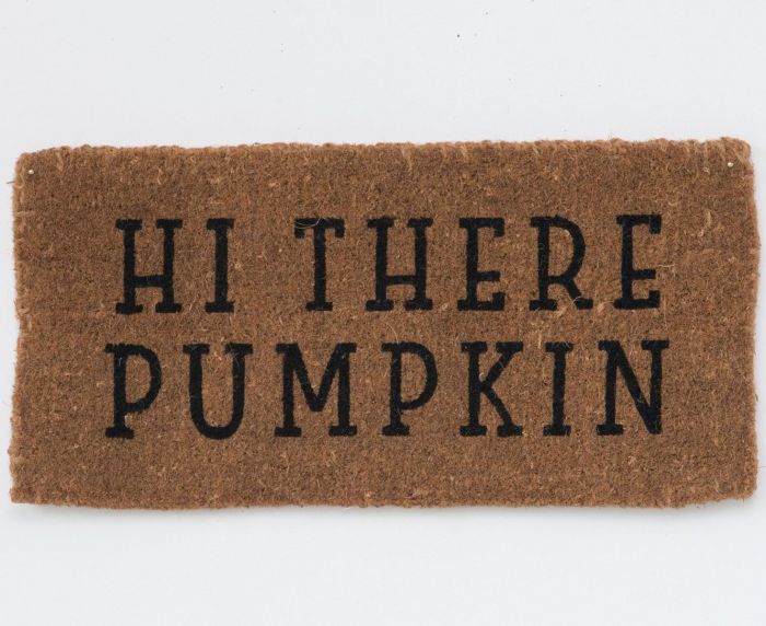 HI THERE PUMPKIN DOORMAT