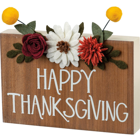 HAPPY THANKSGIVING BLOCK SIGN