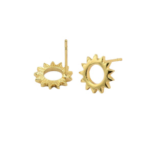 GOLD PLATED SUN STUDS