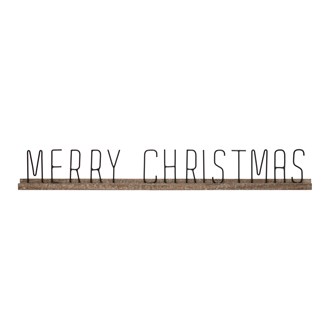 METAL & WOOD CHRISTMAS SIGN