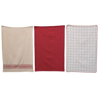 3 PACK TOWEL-RED